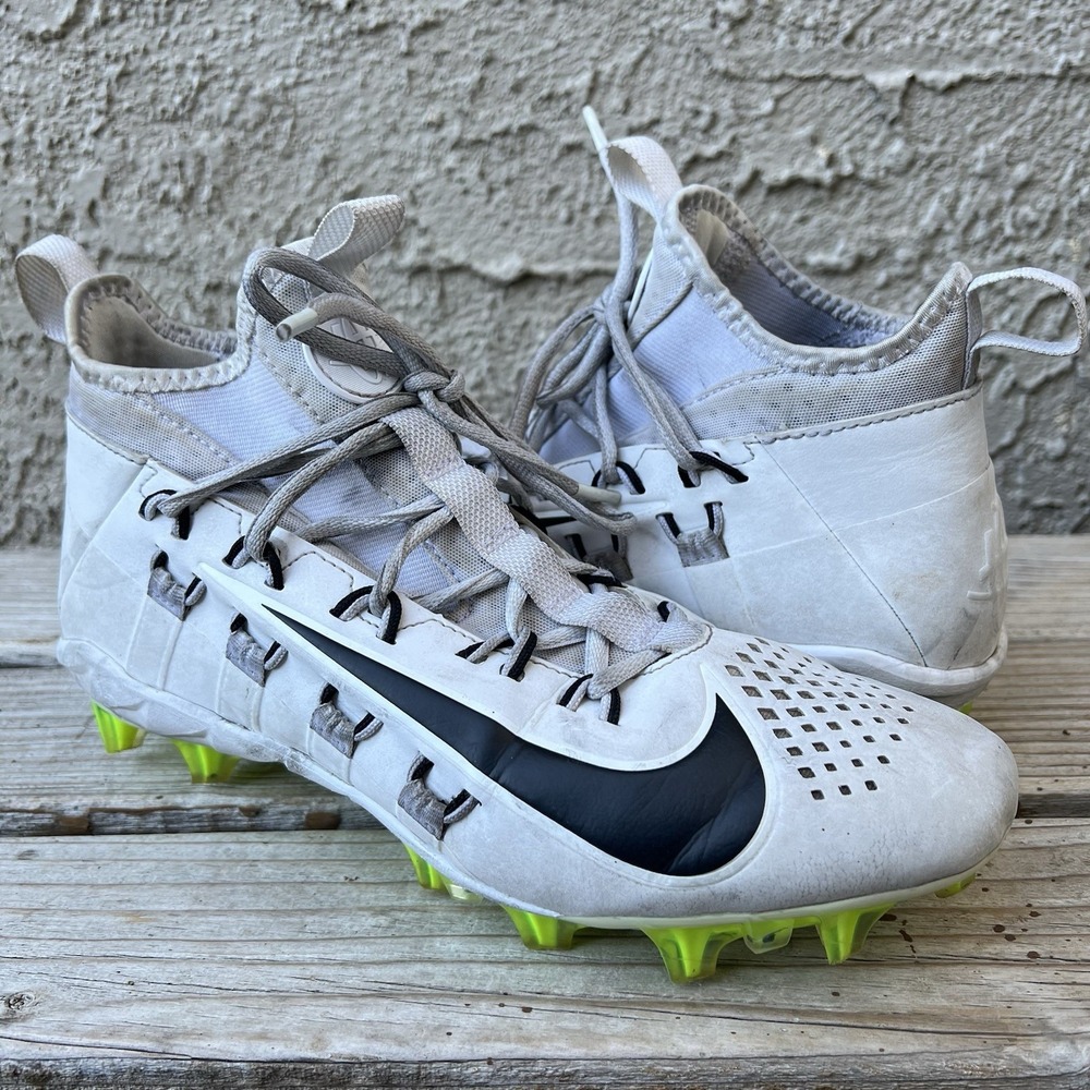 Nike Shoes Men Size 8 Alpha 6 Huarache Elite‎ LAX White Mid Lacrosse Cleats